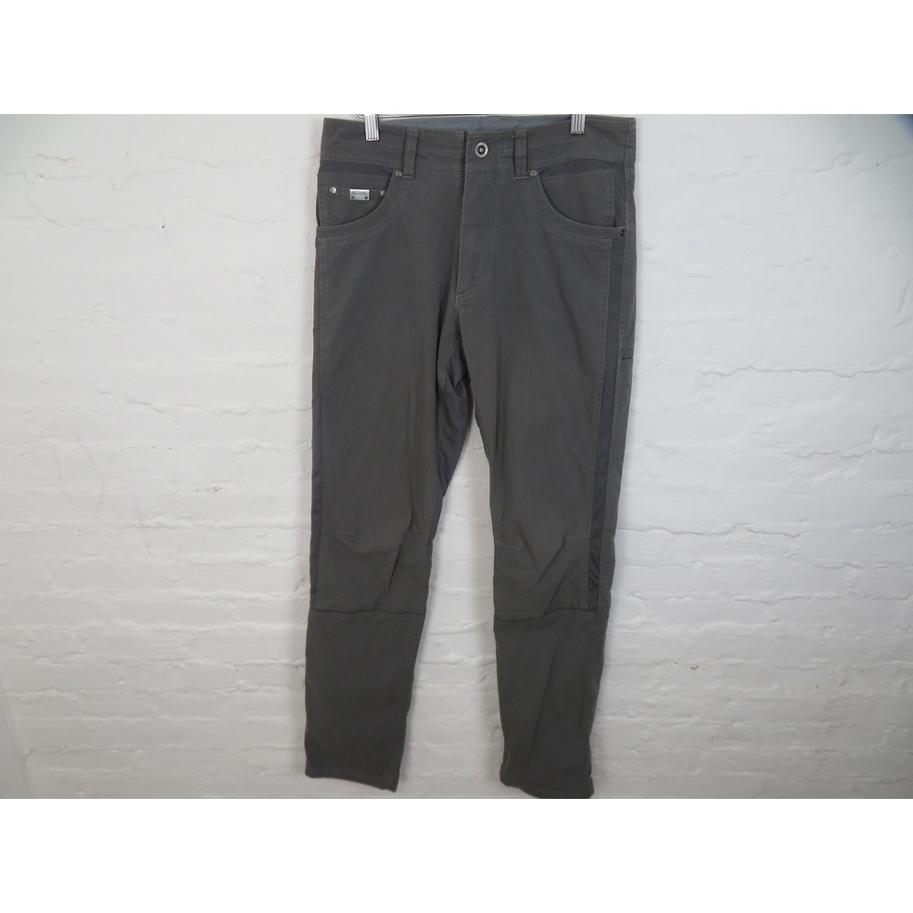Kuhl Radikl Pants Mens 30x34 Gray Outdoor Hiking Stretch Nylon Blend Casual